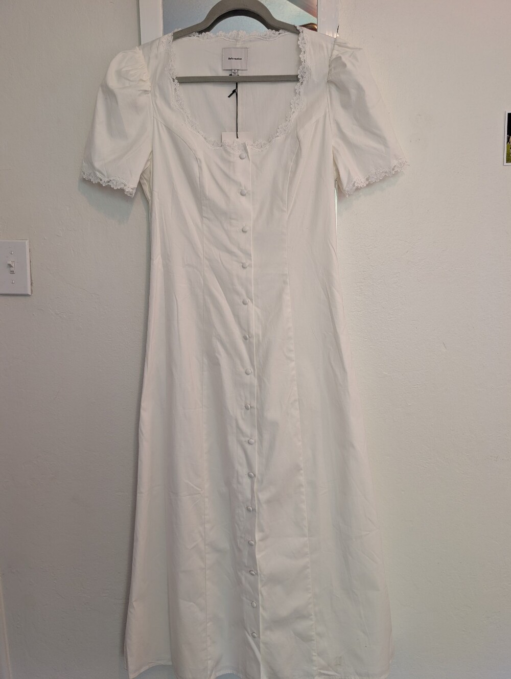 Reformation White Full Length Dress - Picture 2 of 7